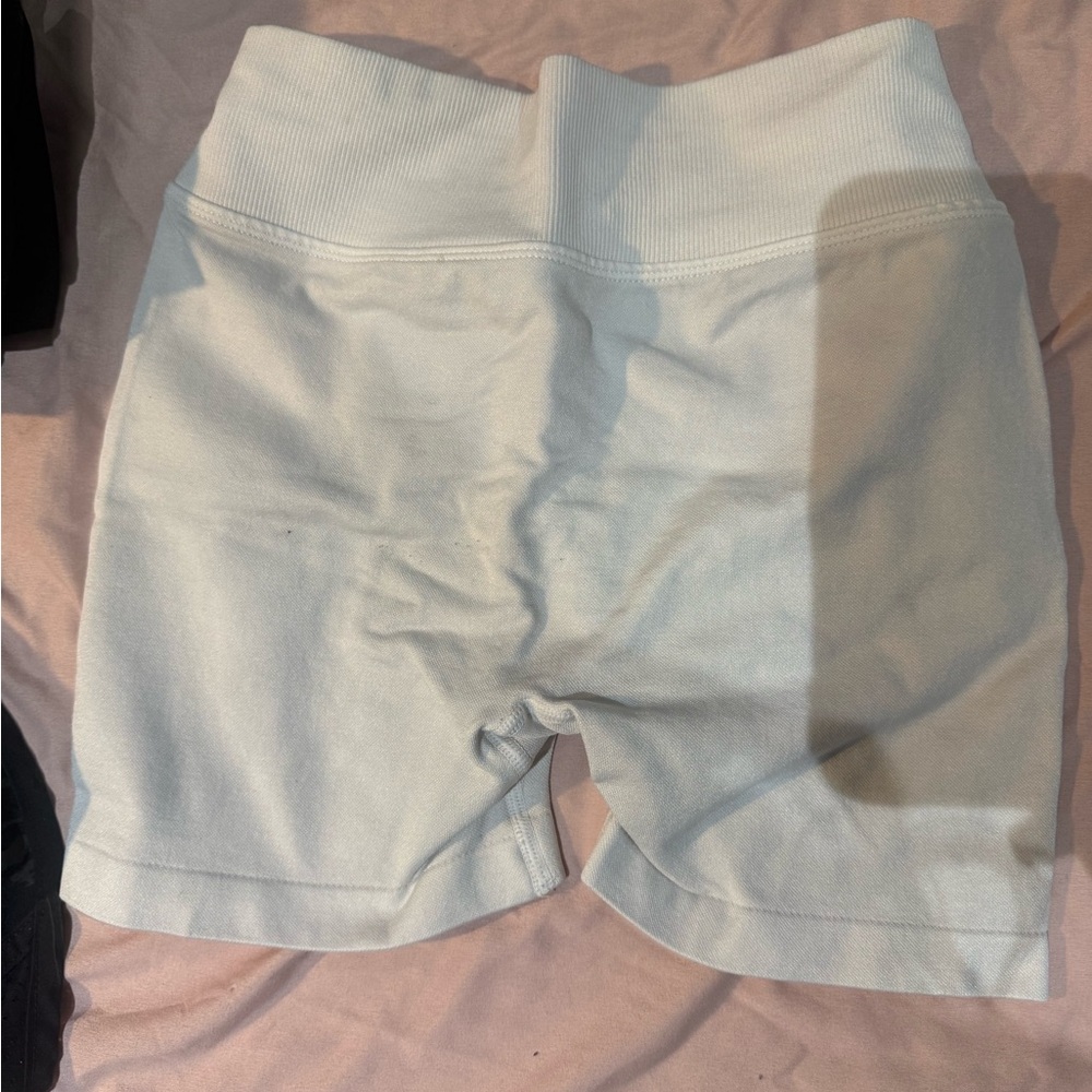 Women’s White High-Rise Active Shorts